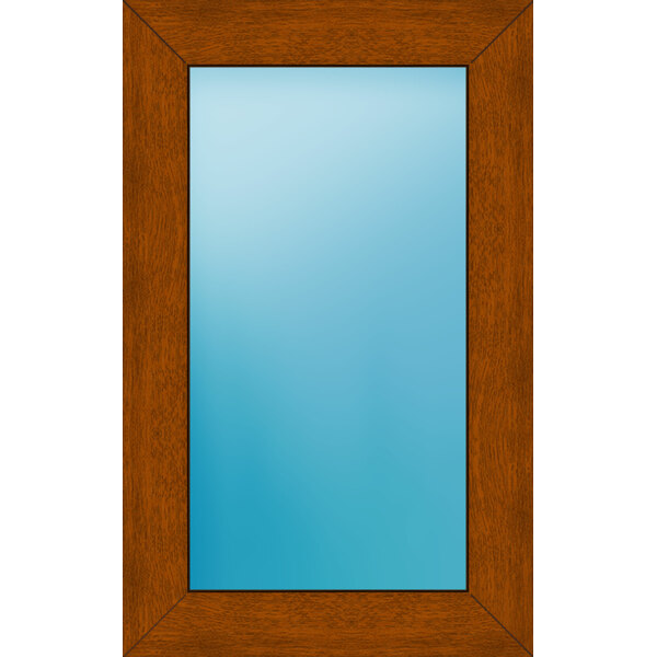 Festverglasung 50 x 80 cm Farbe Golden Oak