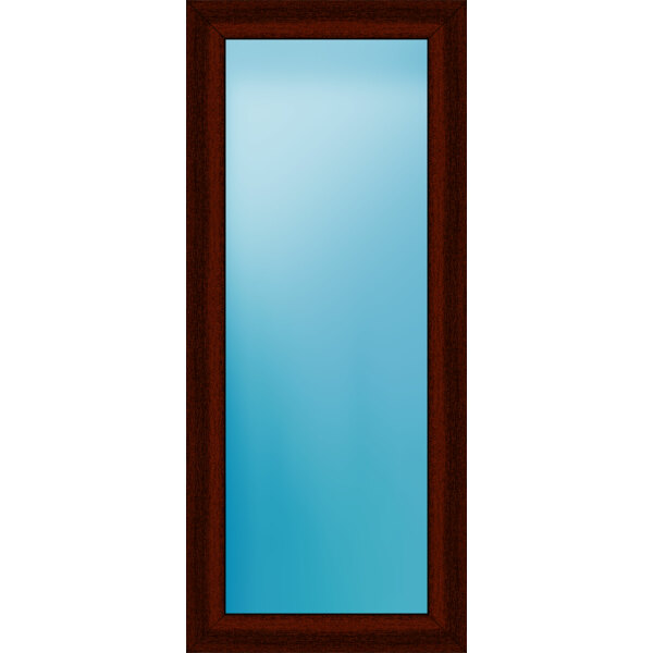 Festverglasung 58 x 135 cm Farbe Mahagoni