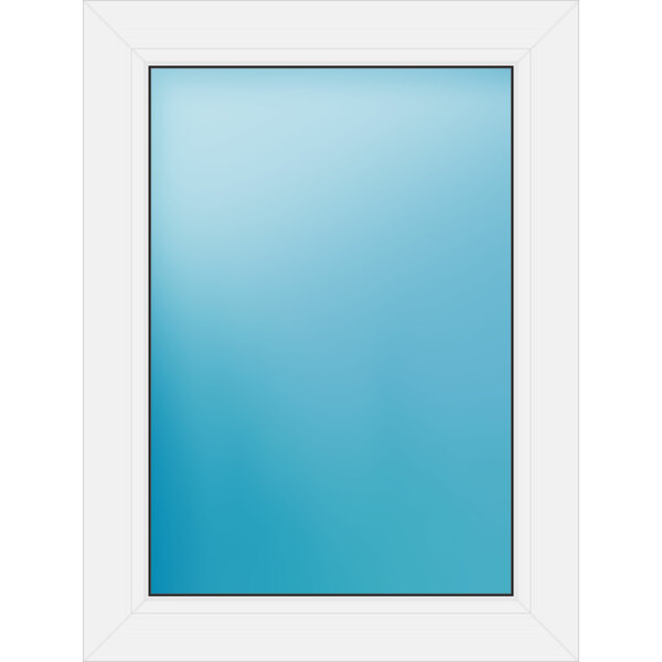 Festverglasung 60x80 cm Weiß 
