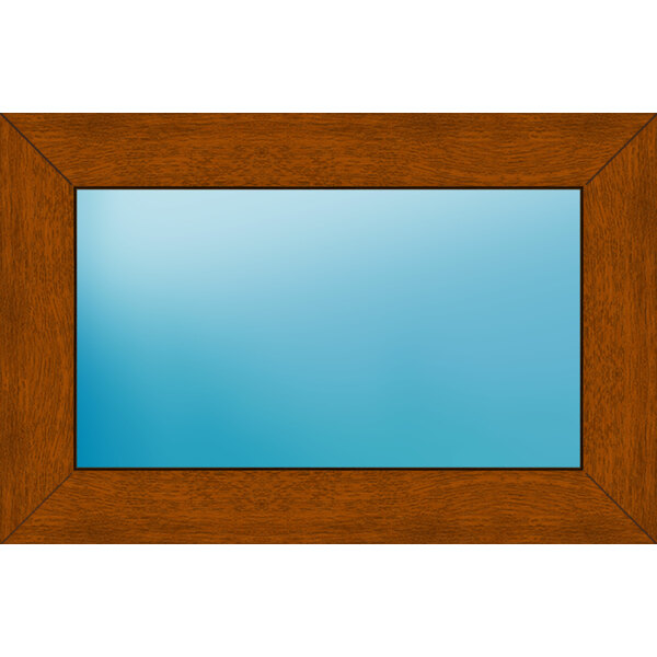 Festverglasung 70 x 46 cm Farbe Golden Oak