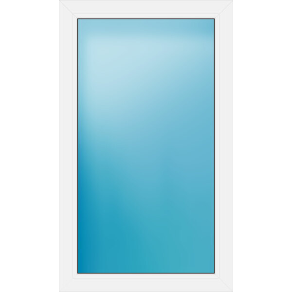 Festverglasung 75 x 126 cm Farbe Weiß
