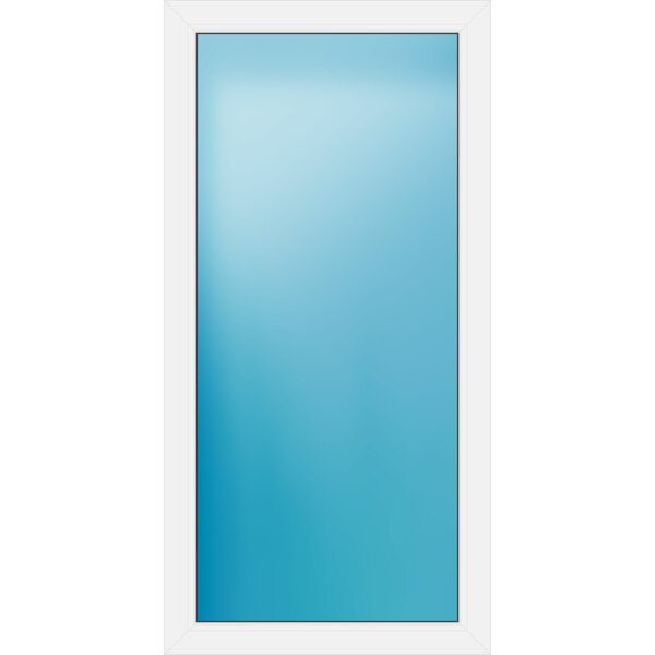 Festverglasung 80 x 160 cm Farbe Weiß