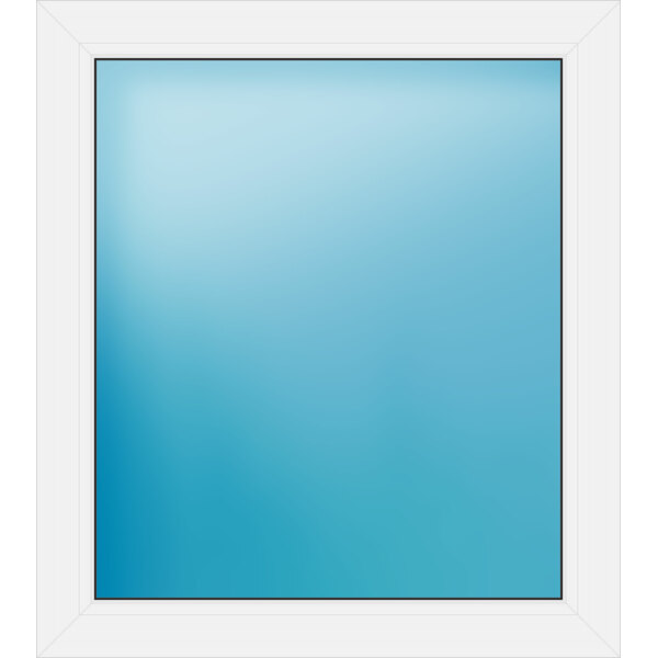 Festverglasung 80 x 90 cm Farbe Weiß
