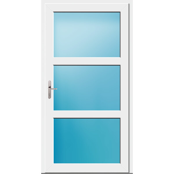 Nebeneingangstür 120 x 228 cm Farbe Weiß