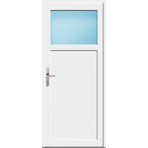 Nebeneingangstür 80 x 185 cm Farbe Weiß