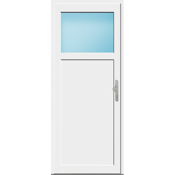 Nebeneingangstür 80 x 193 cm Farbe Weiß