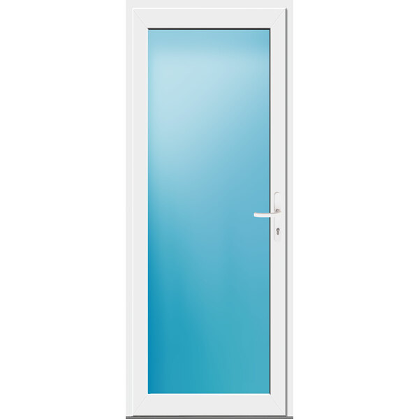 Nebeneingangstür 80 x 200 cm Farbe Weiß