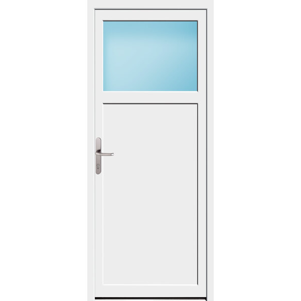 Nebeneingangstür 82 x 195 cm Farbe Weiß