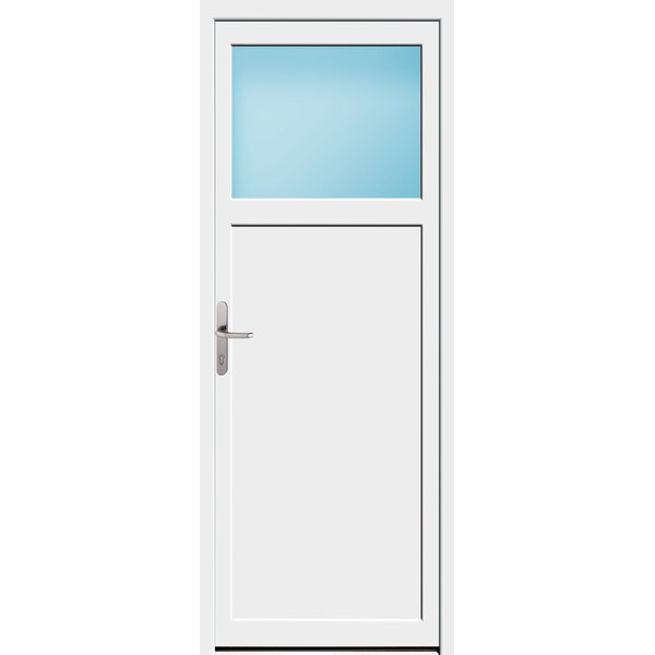 Nebeneingangstür 82 x 211 cm Farbe Weiß