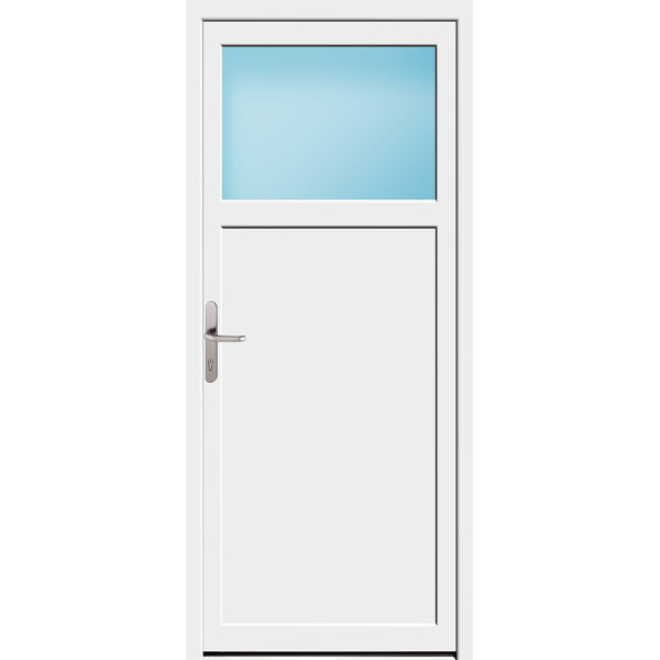 Nebeneingangstür 84 x 193 cm Farbe Weiß