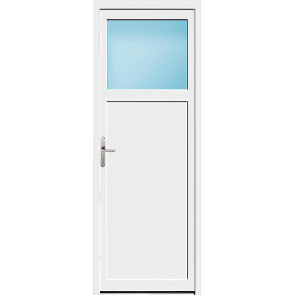 Nebeneingangstür 84 x 230 cm Farbe Weiß