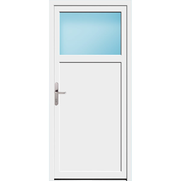 Nebeneingangstür 85 x 187 cm Farbe Weiß