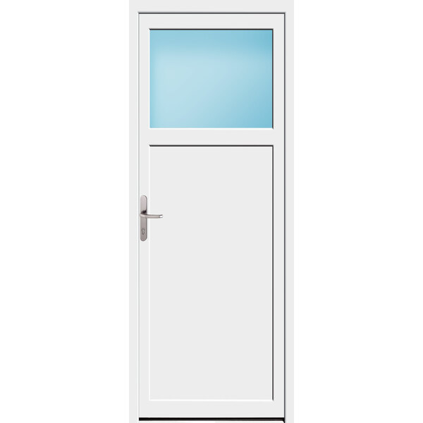 Nebeneingangstür 86 x 220 cm Farbe Weiß