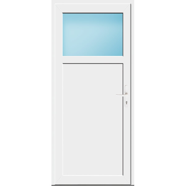 Nebeneingangstür 88 x 198 cm Farbe Weiß