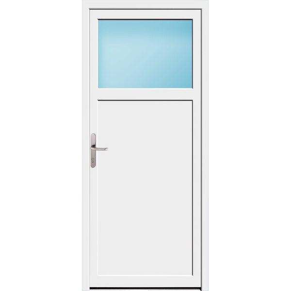 Nebeneingangstür 88 x 202 cm Farbe Weiß