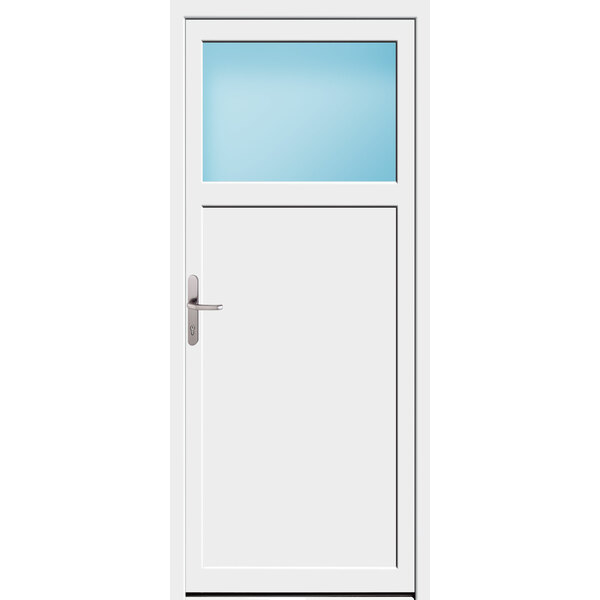 Nebeneingangstür 88 x 203 cm Farbe Weiß