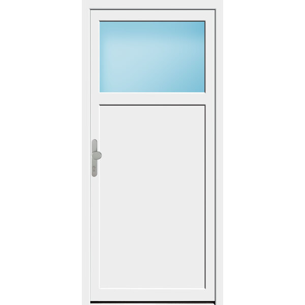 Nebeneingangstür 90 x 194 cm Farbe Weiß