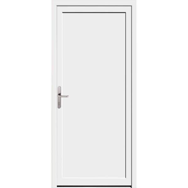Nebeneingangstür 90 x 200 cm Farbe Weiß