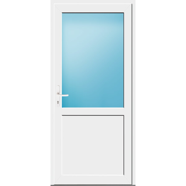 Nebeneingangstür 93 x 204 cm Farbe Weiß