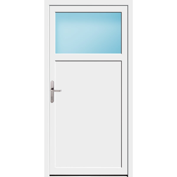 Nebeneingangstür 95 x 190 cm Farbe Weiß