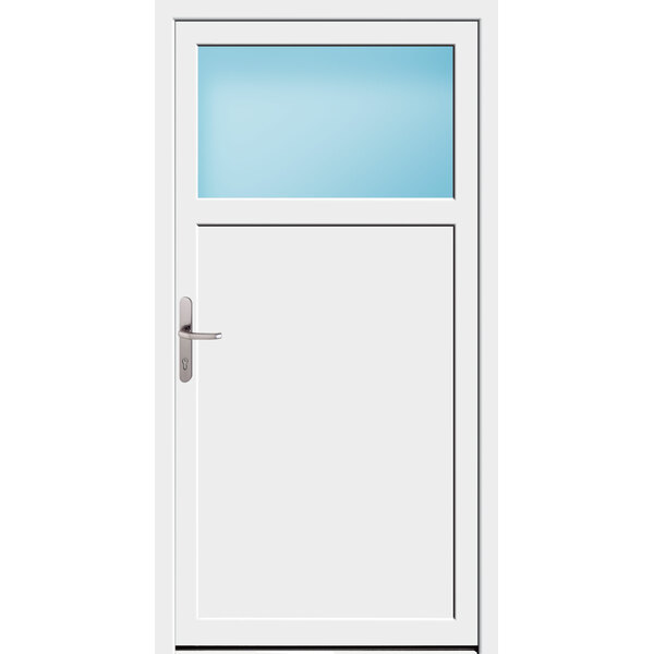 Nebeneingangstür 96 x 182 cm Farbe Weiß