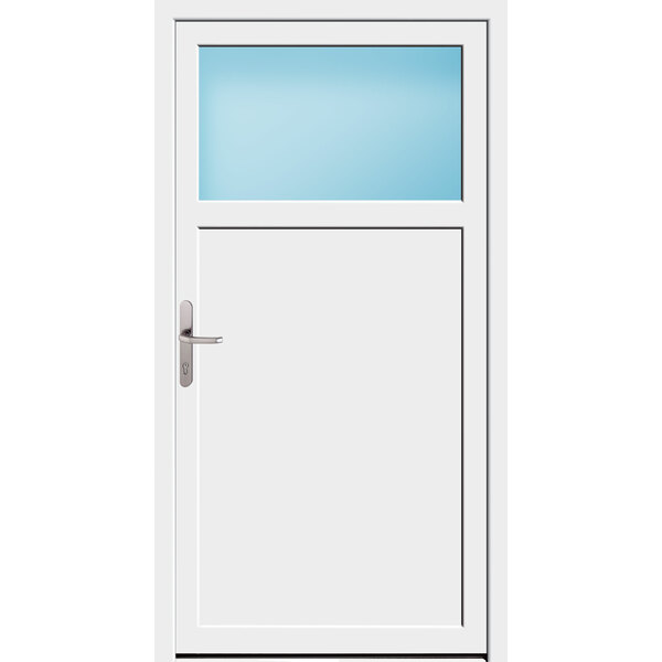 Nebeneingangstür 97 x 182 cm Farbe Weiß