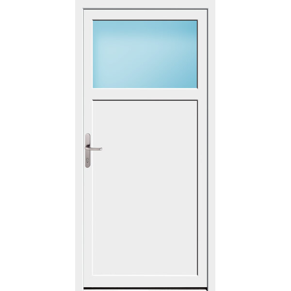 Nebeneingangstür 97 x 202 cm Farbe Weiß