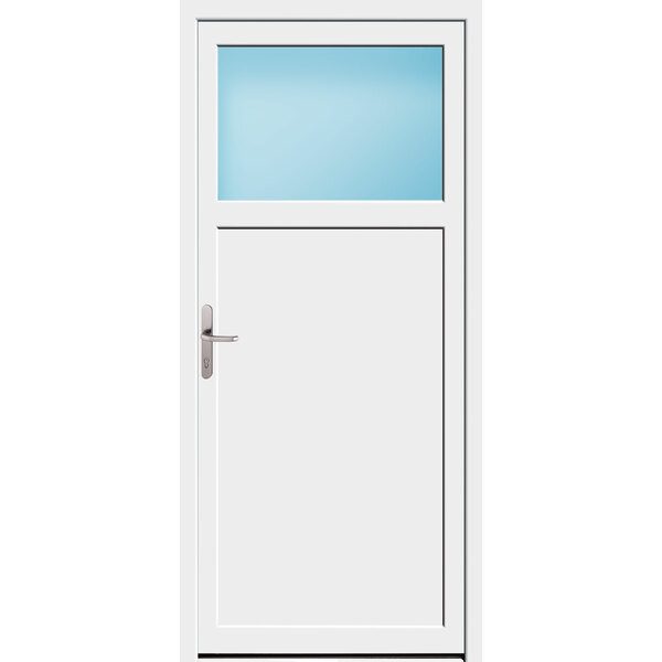 Nebeneingangstür 97 x 213 cm Farbe Weiß