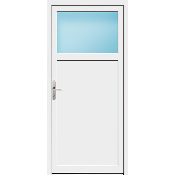 Nebeneingangstür 98 x 210 cm Farbe Weiß