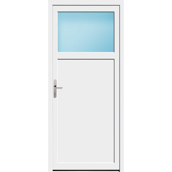 Nebeneingangstür 98 x 223 cm Farbe Weiß