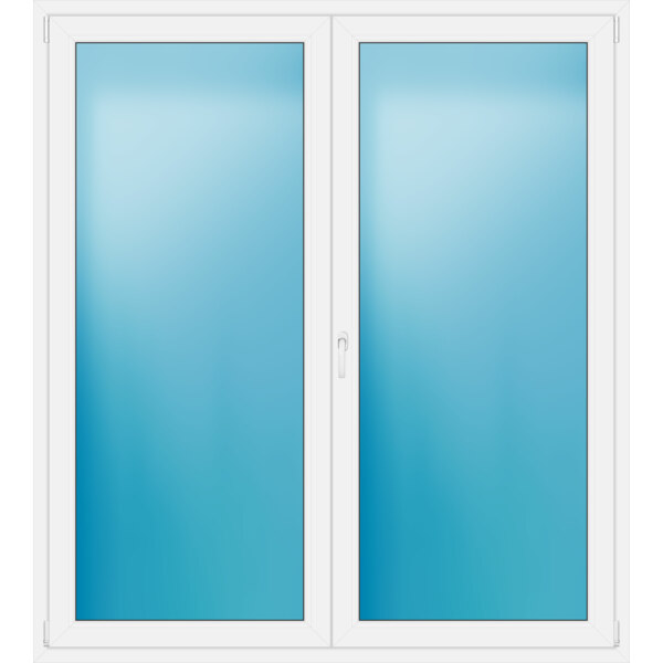 Zweiflügelige Terrassentür 180 x 200 cm Farbe Weiß