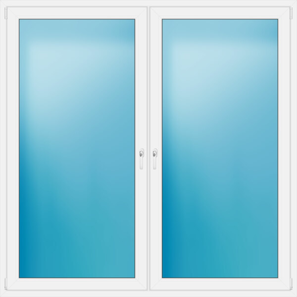 Zweiflügelige Terrassentür 200 x 200 cm Farbe Weiß