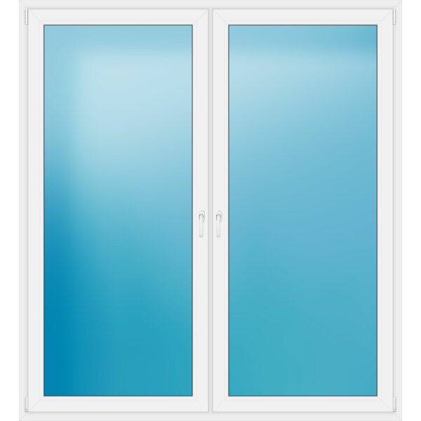 Zweiflügelige Terrassentür 200 x 220 cm Farbe Weiß