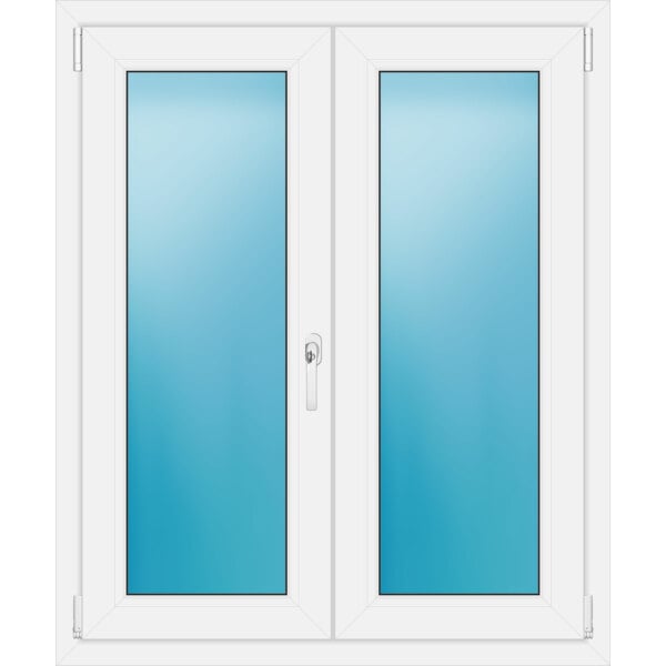 Zweiflügeliges Fenster 100 x 120 cm Farbe Weiß