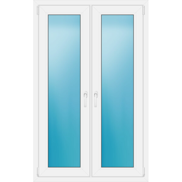 Zweiflügeliges Fenster 100 x 159 cm Farbe Weiß