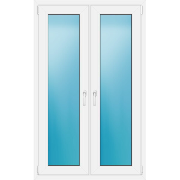 Zweiflügeliges Fenster 100 x 160 cm Farbe Weiß