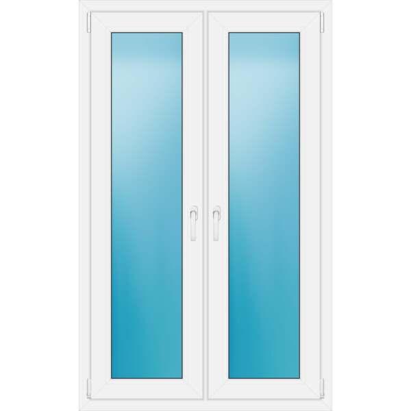 Zweiflügeliges Fenster 100 x 163 cm Farbe Weiß