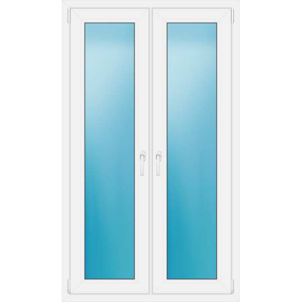 Zweiflügeliges Fenster 100 x 170 cm Farbe Weiß