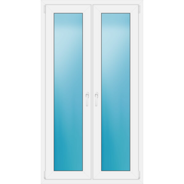 Zweiflügeliges Fenster 100 x 180 cm Farbe Weiß