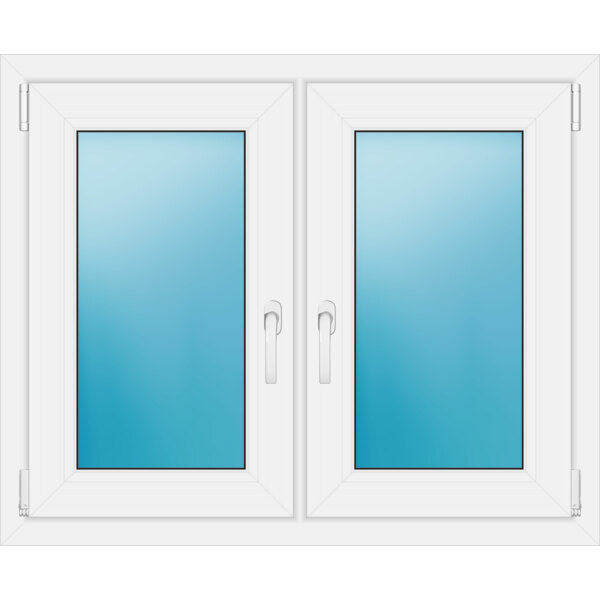 Zweiflügeliges Fenster 1000x820 Farbe Weiß