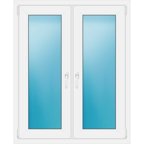 Zweiflügeliges Fenster 100 x 123 cm Farbe Weiß