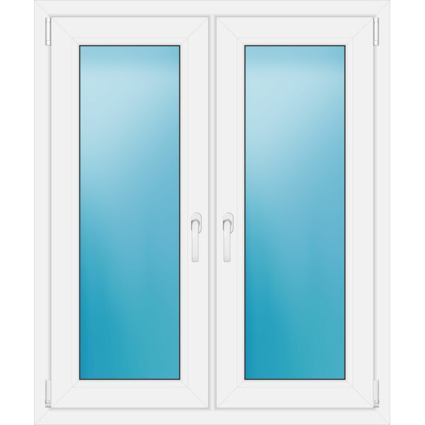 Zweiflügeliges Fenster 101 x 120 cm Farbe Weiß