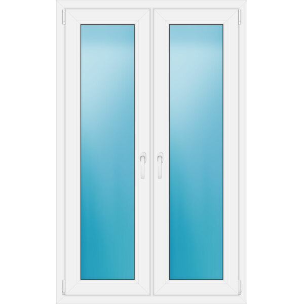 Zweiflügeliges Fenster 101 x 160 cm Farbe Weiß