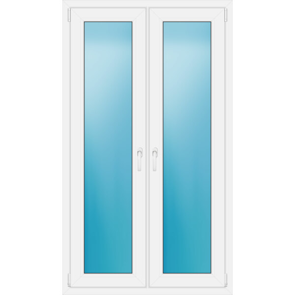 Zweiflügeliges Fenster 101 x 175 cm Farbe Weiß