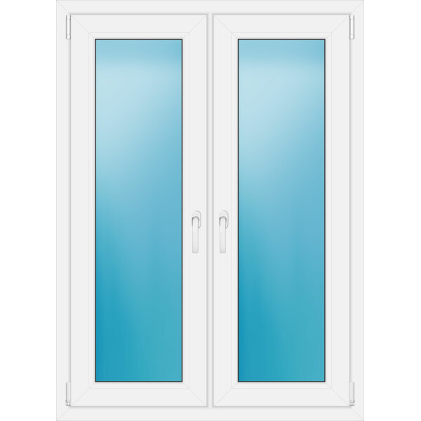 Zweiflügeliges Fenster 101 x 138 cm Farbe Weiß