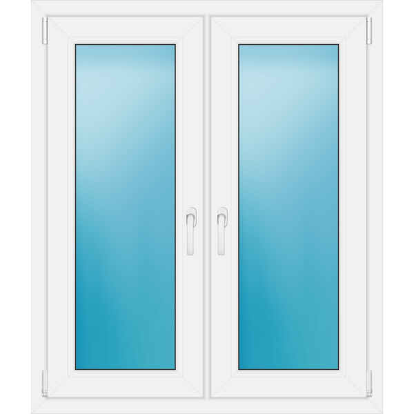 Zweiflügeliges Fenster 102 x 120 cm Farbe Weiß