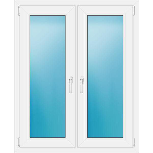 Zweiflügeliges Fenster 103 x 127 cm Farbe Weiß