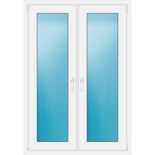 Zweiflügeliges Fenster 104 x 150 cm Farbe Weiß