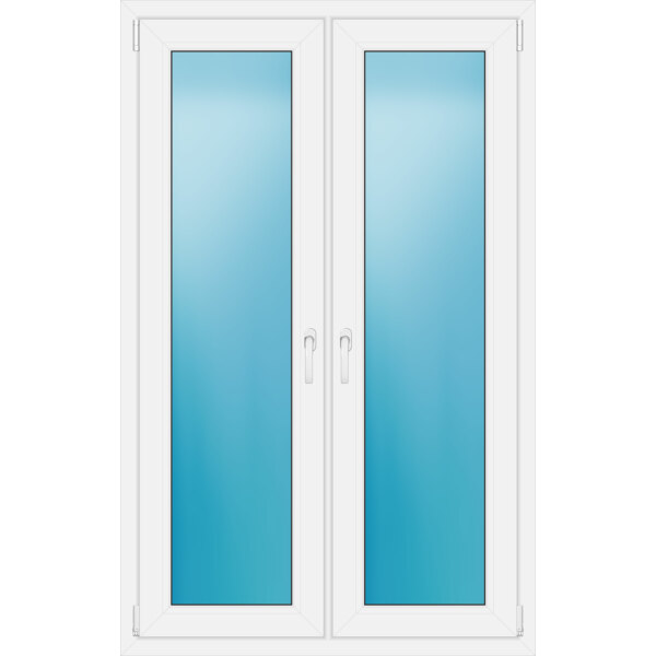 Zweiflügeliges Fenster 105 x 165 cm Farbe Weiß