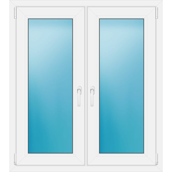 Zweiflügeliges Fenster 105x118 cm Farbe Weiß